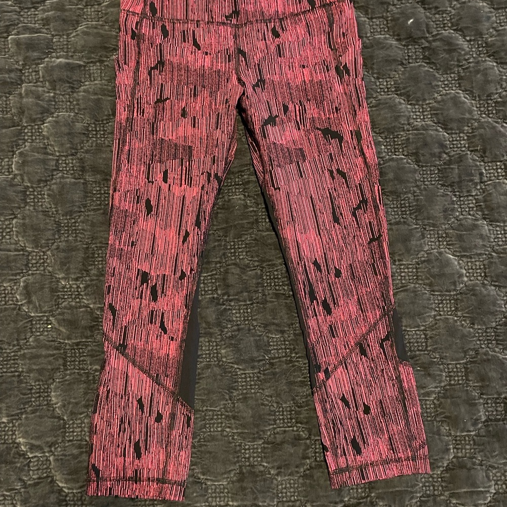 Lululemon black and orange leggings